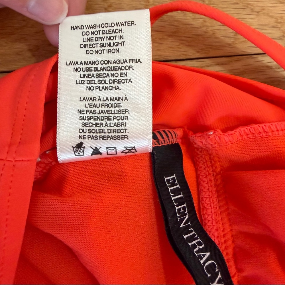 Ellen Tracy  Orange Flattering One-Piece Swimsuit - Picture 11 of 11